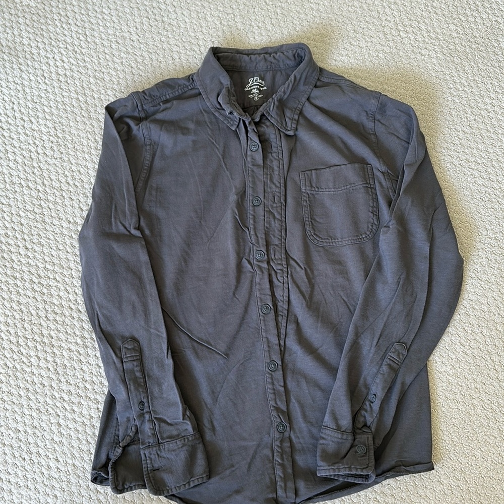 Jcrew Men’s Small knit button down Grey
